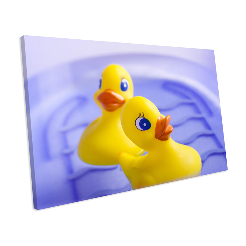 Latitude Run 'Rubber Duck Bathroom Decor' Photograph on Canvas